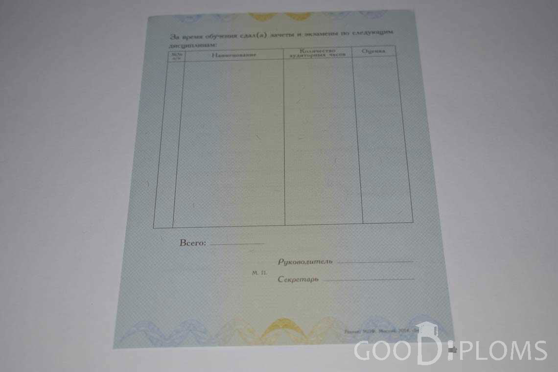 Приложение к Диплому о Переподготовке период выдачи 2014-2020 -  Харьков