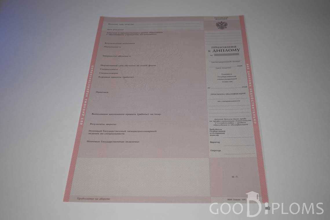 Приложение к Диплому Техникума с Отличием в период c 1997 по 2002 год - Харьков