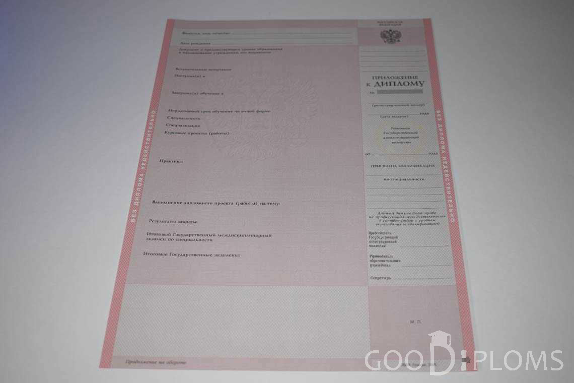 Приложение к Диплому Техникума с Отличием  в период c 2003 по 2007 год - Харьков