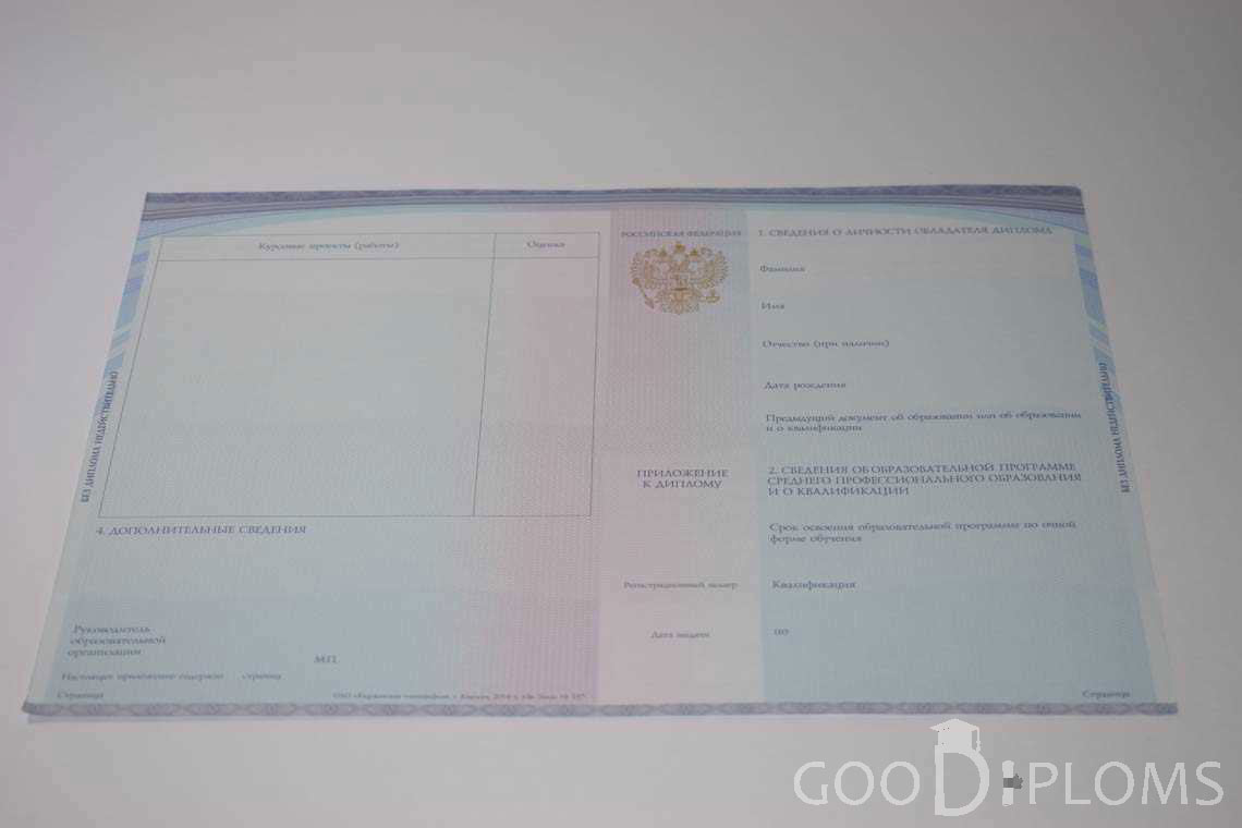 Приложение к Диплому Техникума с Отличием в период c 2014 по 2025 год - Харьков